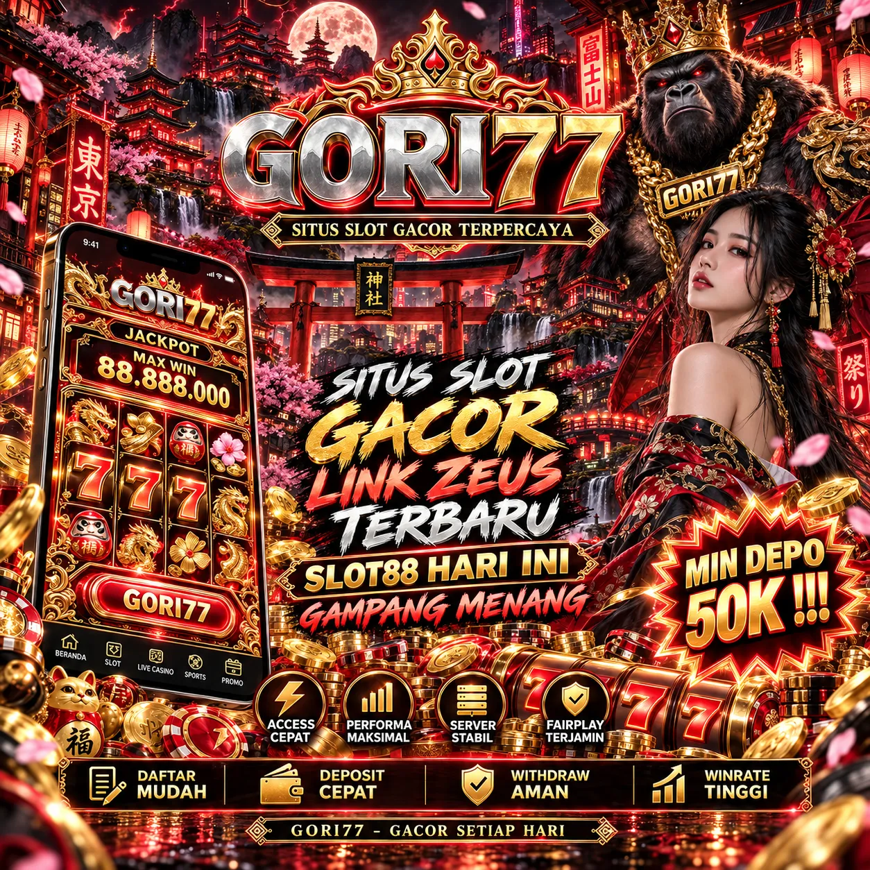 GORI77 Link Login Slot Online Resmi Front Black 